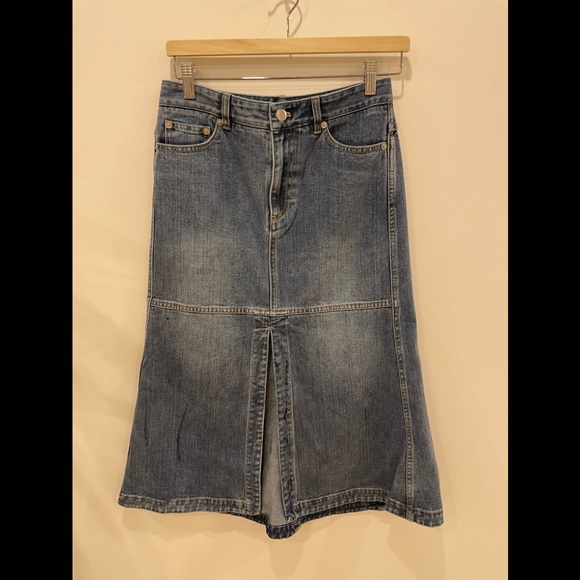 2022 Tibi Classic Wash Denim Skirt - Picture 3 of 5
